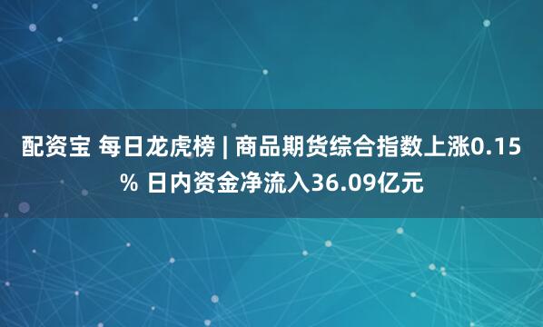 配资宝 每日龙虎榜 | 商品期货综合指数上涨0.15% 日内资金净流入36.09亿元